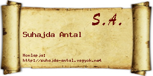 Suhajda Antal névjegykártya